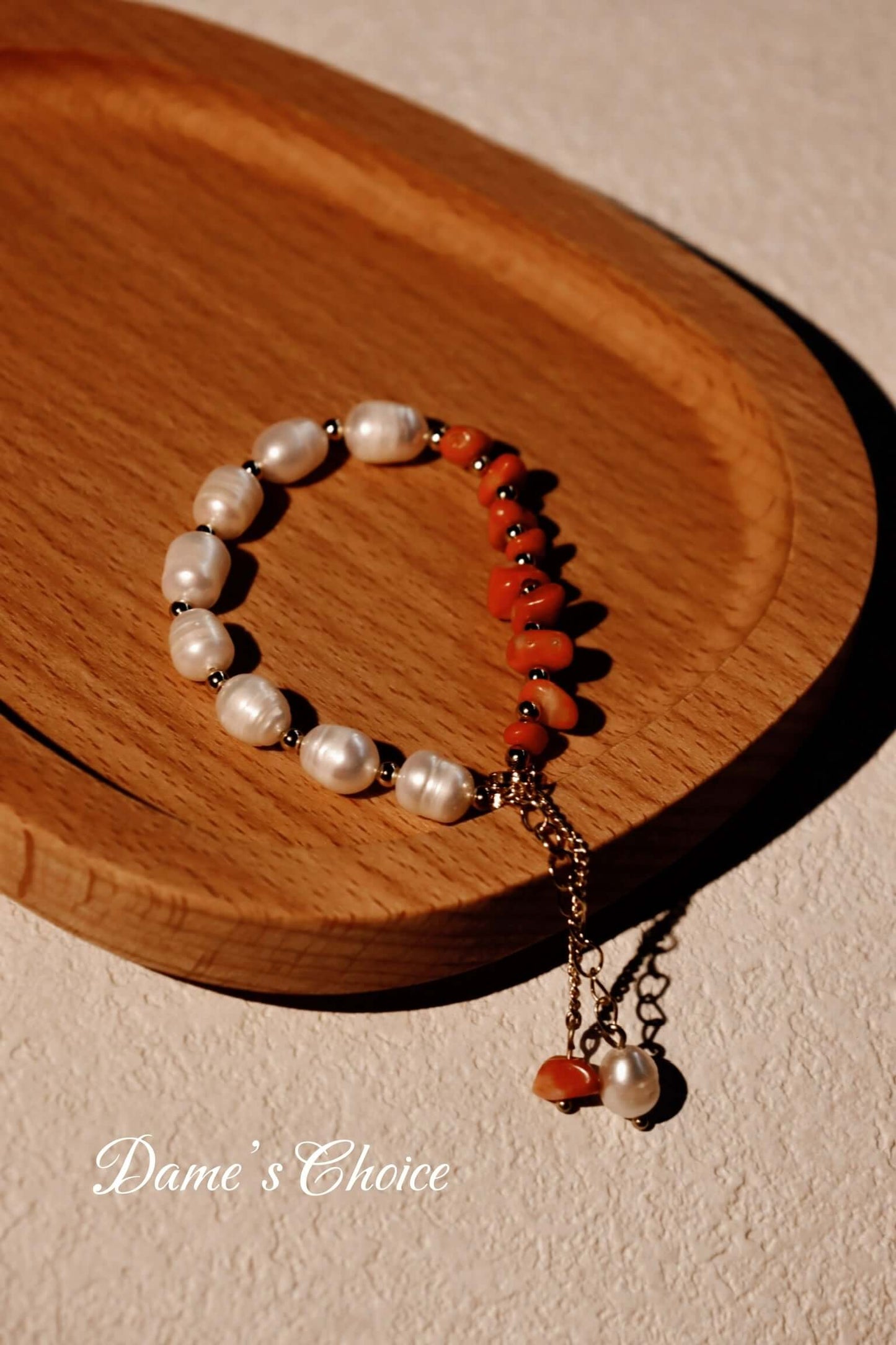Pearl & Coral Harmony Bracelet