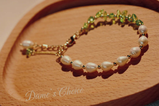 Pearl & Peridot Bracelet