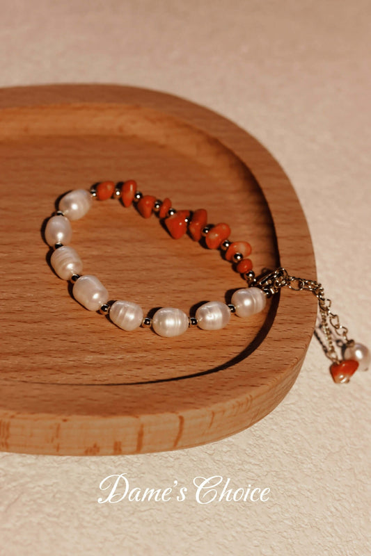 Pearl & Coral Harmony Bracelet