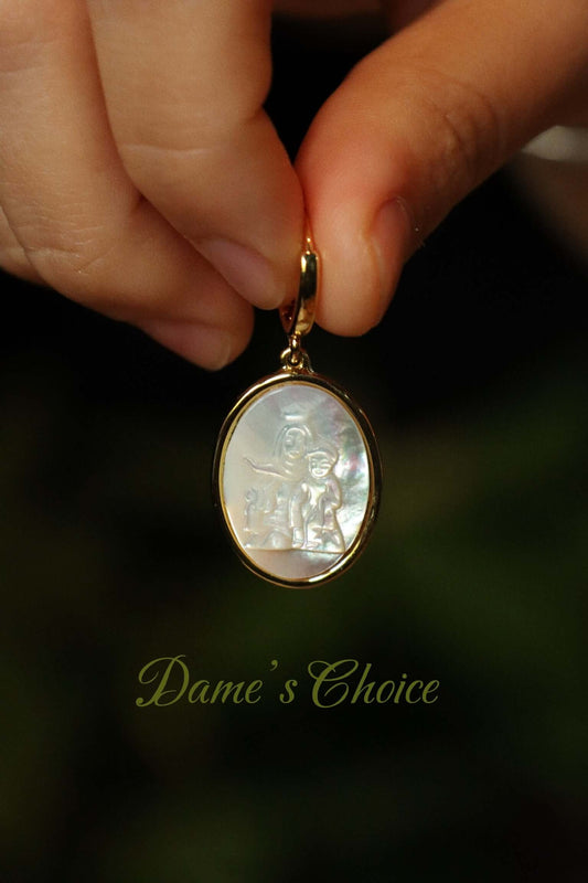 Golden Mother-of-Pearl Earring