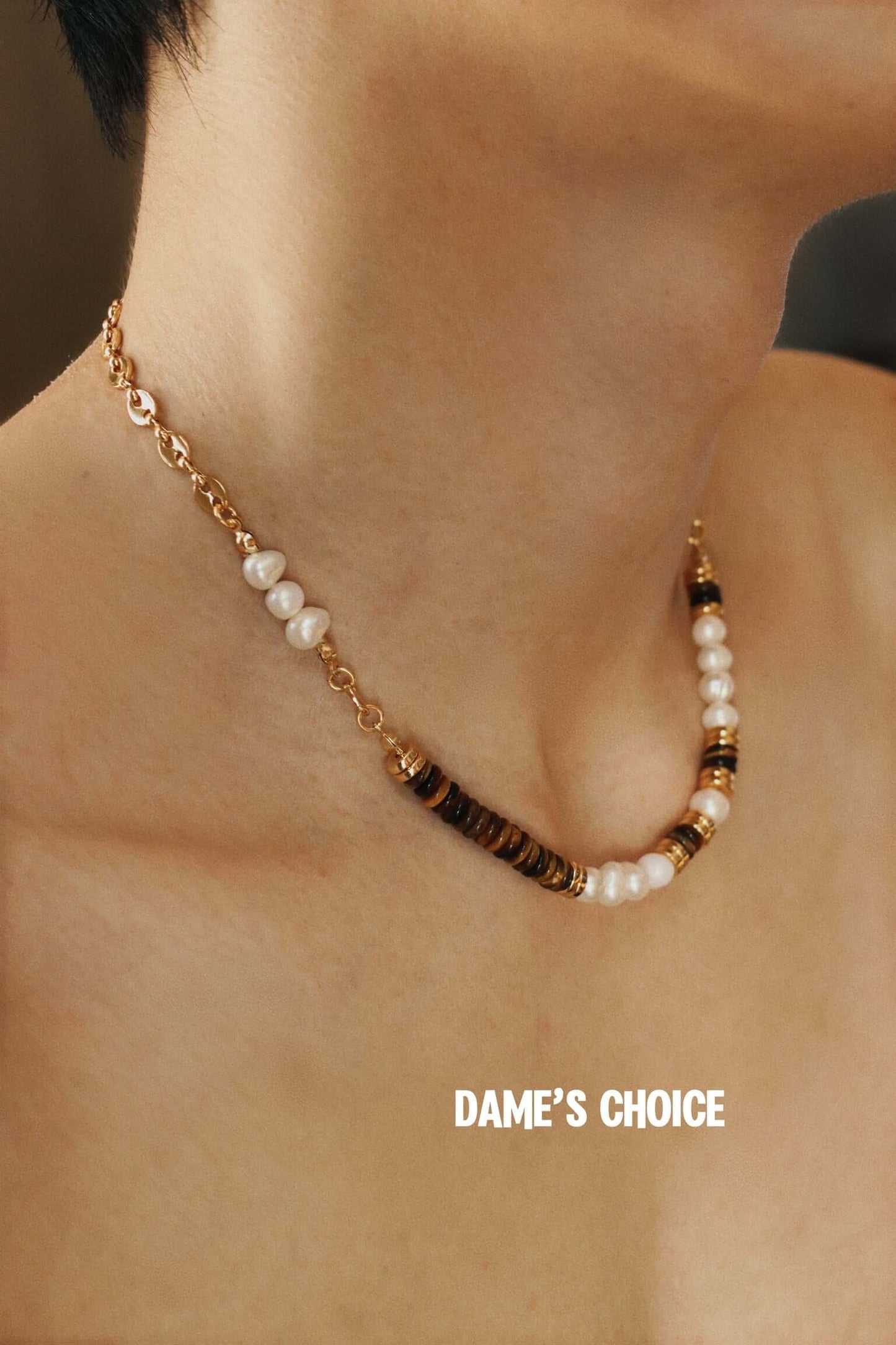 Tiger Eye Pearl Necklace