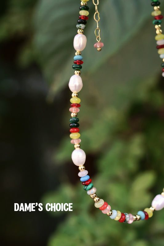 Bohemian Harmony - Pearl & Gemstone Necklace